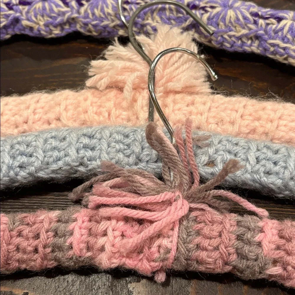 Vintage Crocheted Hangers Set of 6